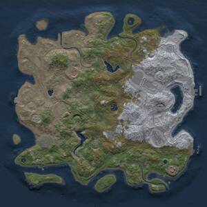 Thumbnail Rust Map: Procedural Map, Size: 4250, Seed: 37488629, 15 Monuments