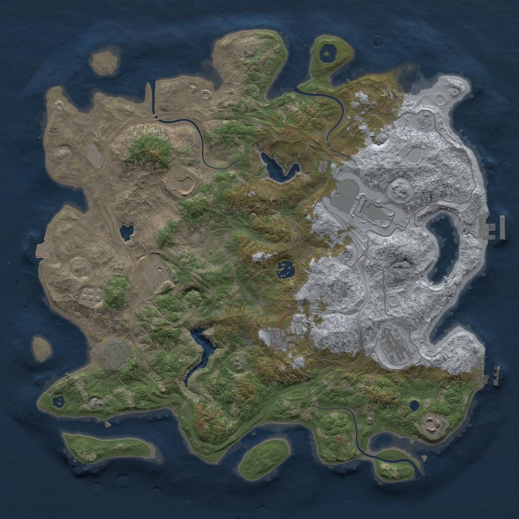 Rust Map: Procedural Map, Size: 4250, Seed: 37488629, 15 Monuments