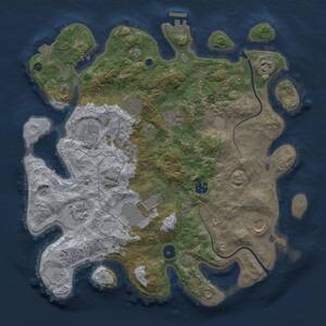 Thumbnail Rust Map: Procedural Map, Size: 3750, Seed: 1581015483, 14 Monuments