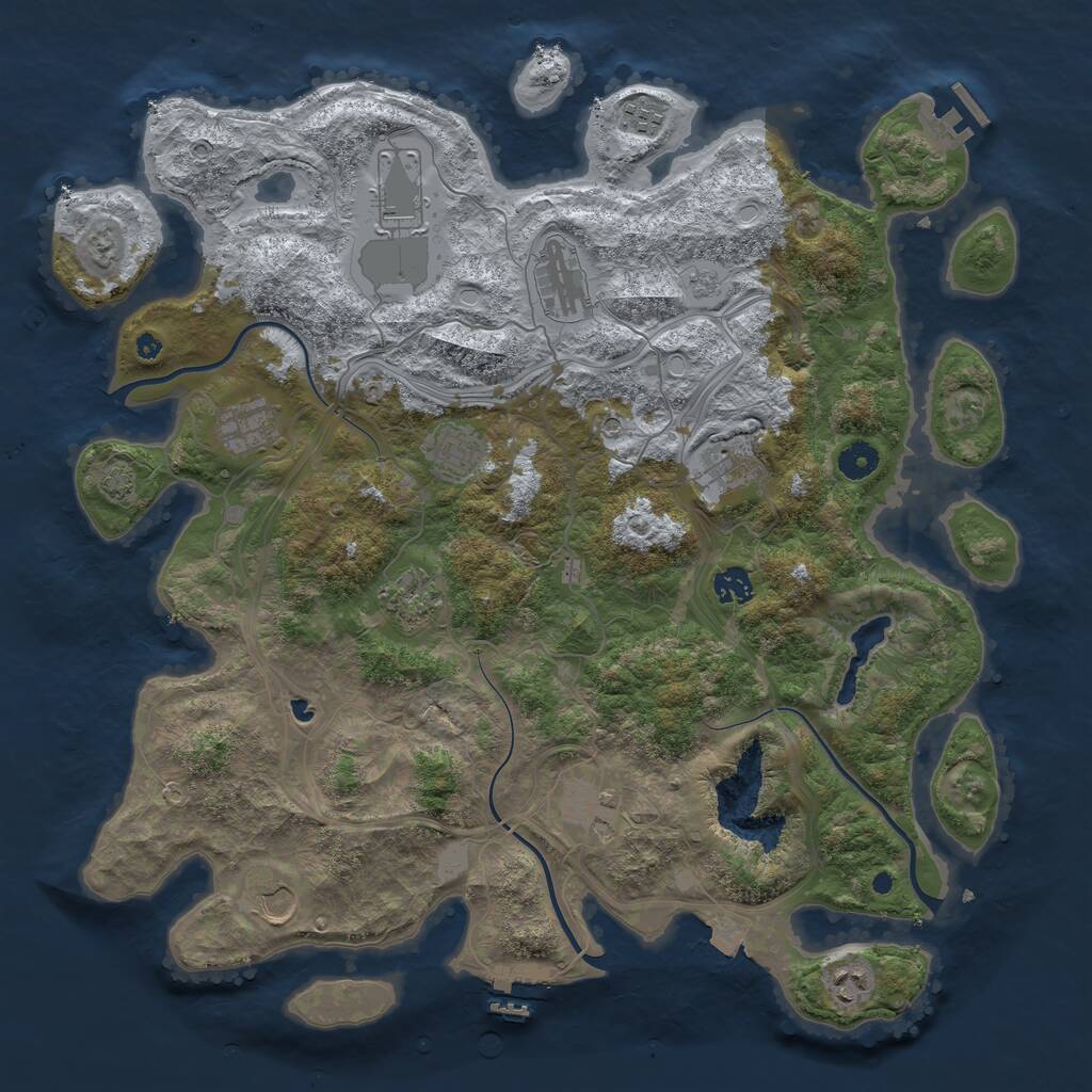 Rust Map: Procedural Map, Size: 4250, Seed: 1970109999, 17 Monuments