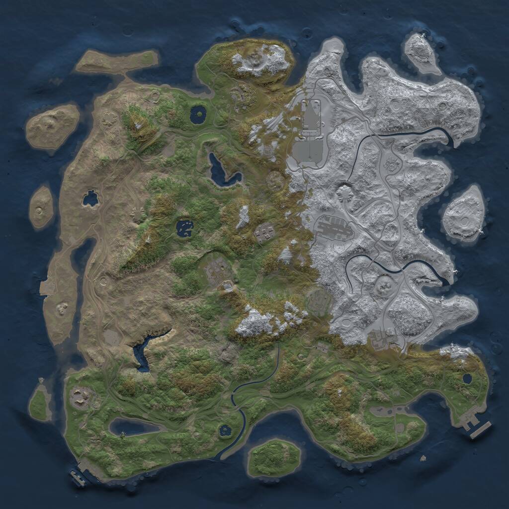 Rust Map: Procedural Map, Size: 4250, Seed: 1156599116, 15 Monuments