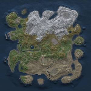 Thumbnail Rust Map: Procedural Map, Size: 3500, Seed: 325910, 13 Monuments