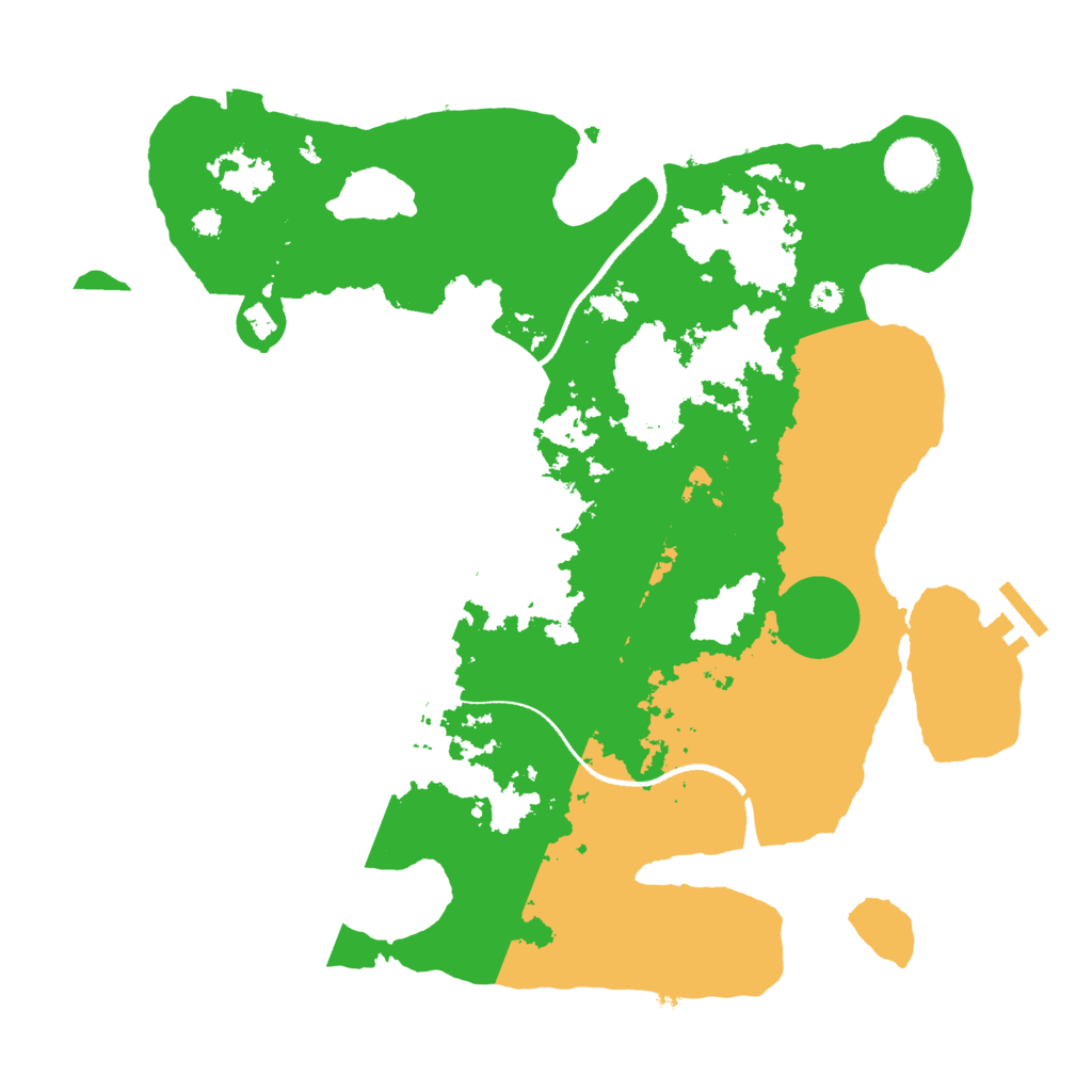 Biome Rust Map: Procedural Map, Size: 3500, Seed: 1979193486