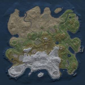 Thumbnail Rust Map: Procedural Map, Size: 3750, Seed: 934460533, 17 Monuments