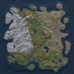 Thumbnail Rust Map: Procedural Map, Size: 4500, Seed: 2138211646, 15 Monuments