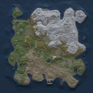 Thumbnail Rust Map: Procedural Map, Size: 3750, Seed: 99, 15 Monuments