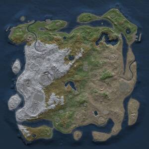 Thumbnail Rust Map: Procedural Map, Size: 4000, Seed: 2026945627, 14 Monuments