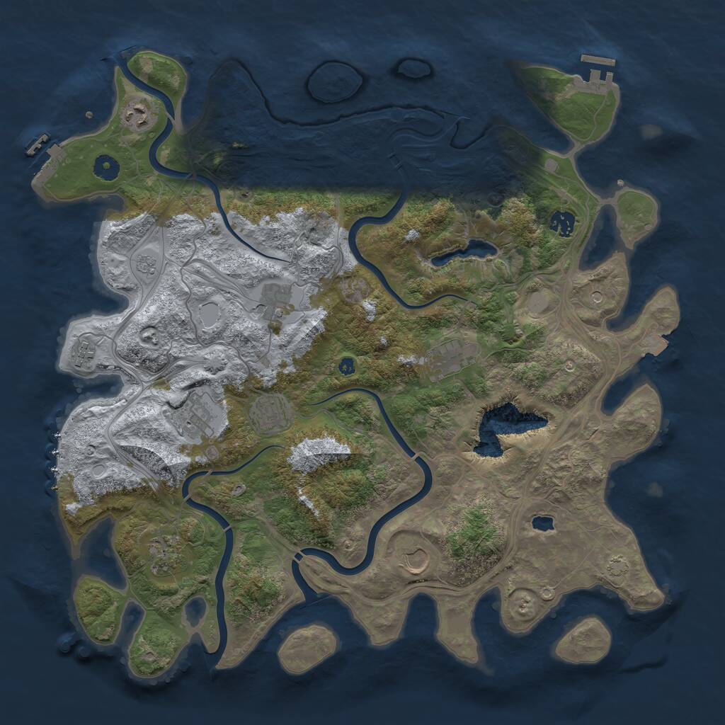 Rust Map: Procedural Map, Size: 4250, Seed: 1431940046, 15 Monuments