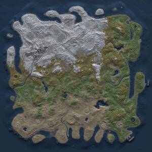 Thumbnail Rust Map: Procedural Map, Size: 5000, Seed: 77429573, 17 Monuments