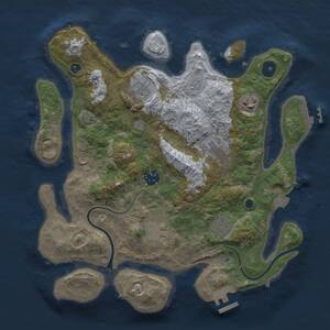 Thumbnail Rust Map: Procedural Map, Size: 3250, Seed: 873479661, 12 Monuments