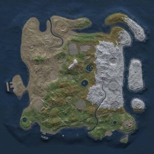 Thumbnail Rust Map: Procedural Map, Size: 3500, Seed: 547194186, 13 Monuments