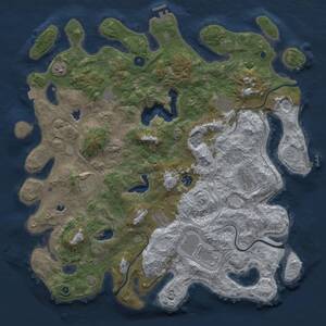 Thumbnail Rust Map: Procedural Map, Size: 4500, Seed: 1999215908, 15 Monuments