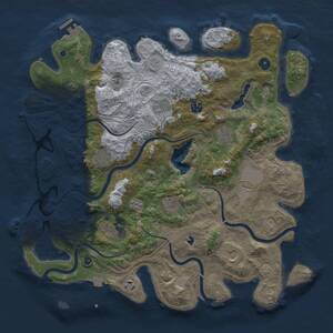Thumbnail Rust Map: Procedural Map, Size: 4250, Seed: 2004073079, 16 Monuments