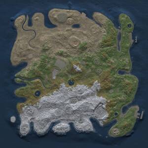 Thumbnail Rust Map: Procedural Map, Size: 3850, Seed: 1869392318, 14 Monuments