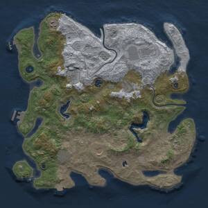 Thumbnail Rust Map: Procedural Map, Size: 4000, Seed: 1543835256, 15 Monuments