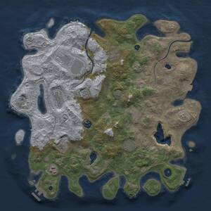 Thumbnail Rust Map: Procedural Map, Size: 4000, Seed: 1339, 15 Monuments
