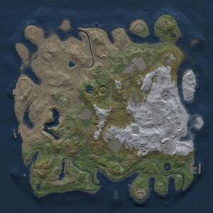 Thumbnail Rust Map: Procedural Map, Size: 4250, Seed: 1012368429, 16 Monuments