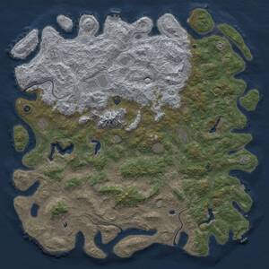 Thumbnail Rust Map: Procedural Map, Size: 6000, Seed: 461934686, 17 Monuments