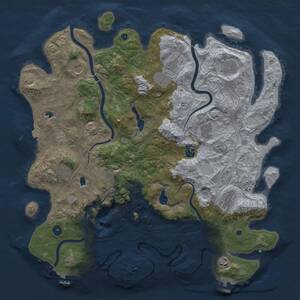 Thumbnail Rust Map: Procedural Map, Size: 4500, Seed: 375276931, 16 Monuments