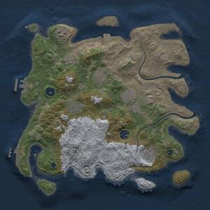 Thumbnail Rust Map: Procedural Map, Size: 3500, Seed: 1859458375, 13 Monuments