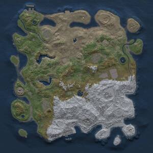 Thumbnail Rust Map: Procedural Map, Size: 4000, Seed: 1417118756, 15 Monuments