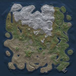 Thumbnail Rust Map: Procedural Map, Size: 4500, Seed: 2058111282, 17 Monuments