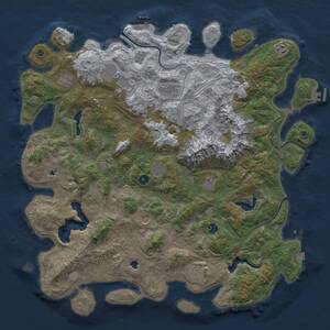 Thumbnail Rust Map: Procedural Map, Size: 5000, Seed: 368021887, 17 Monuments