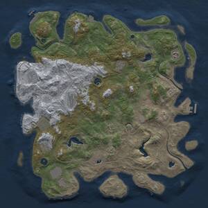 Thumbnail Rust Map: Procedural Map, Size: 4500, Seed: 322124043, 16 Monuments