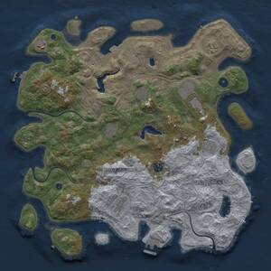 Thumbnail Rust Map: Procedural Map, Size: 4250, Seed: 897419685, 15 Monuments