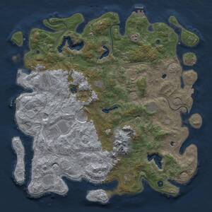 Thumbnail Rust Map: Procedural Map, Size: 5000, Seed: 984004474, 17 Monuments