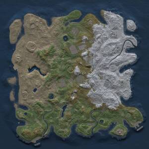 Thumbnail Rust Map: Procedural Map, Size: 4250, Seed: 343851565, 17 Monuments