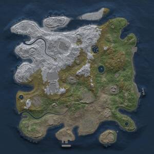 Thumbnail Rust Map: Procedural Map, Size: 3500, Seed: 425959950, 14 Monuments
