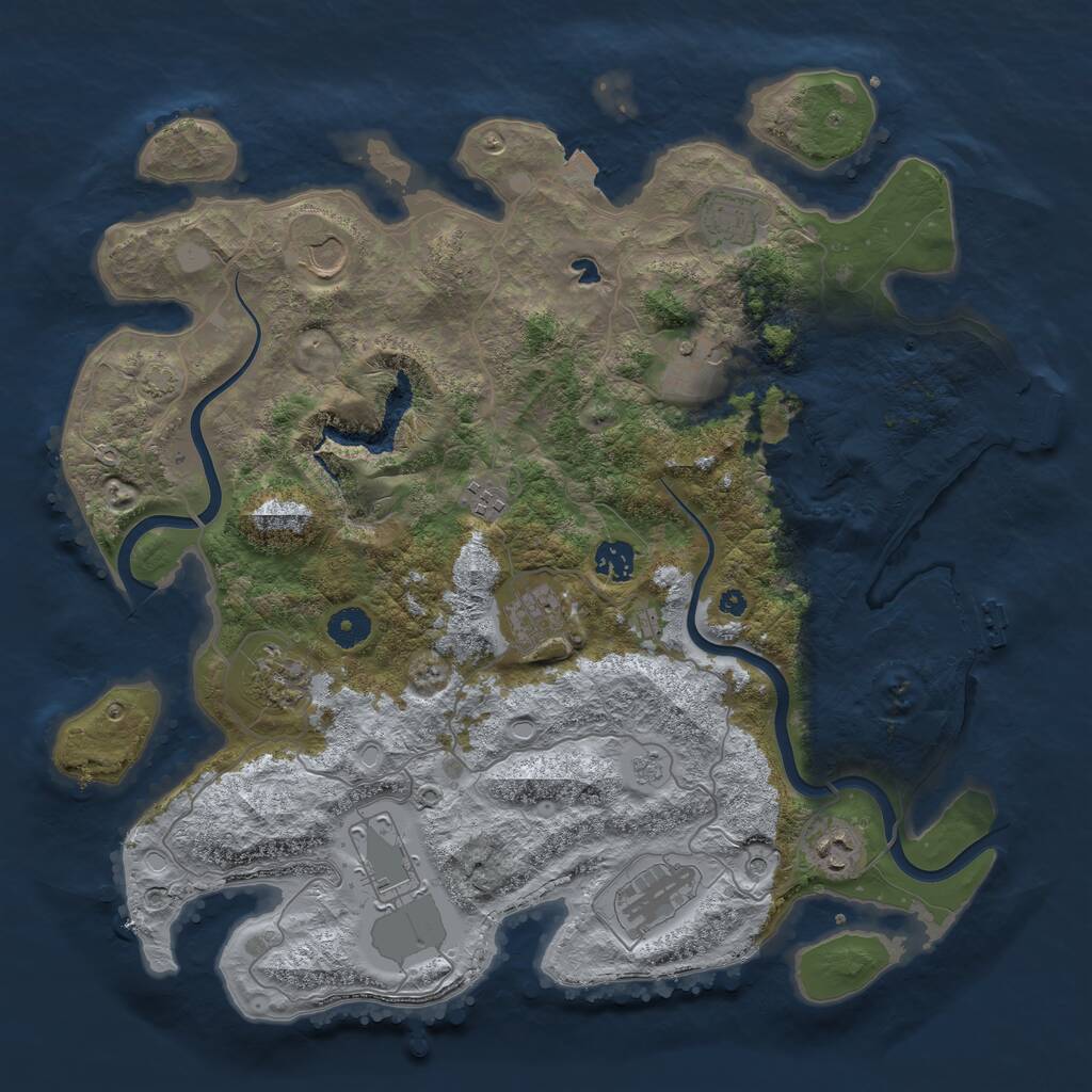 Rust Map: Procedural Map, Size: 4000, Seed: 20241108, 16 Monuments