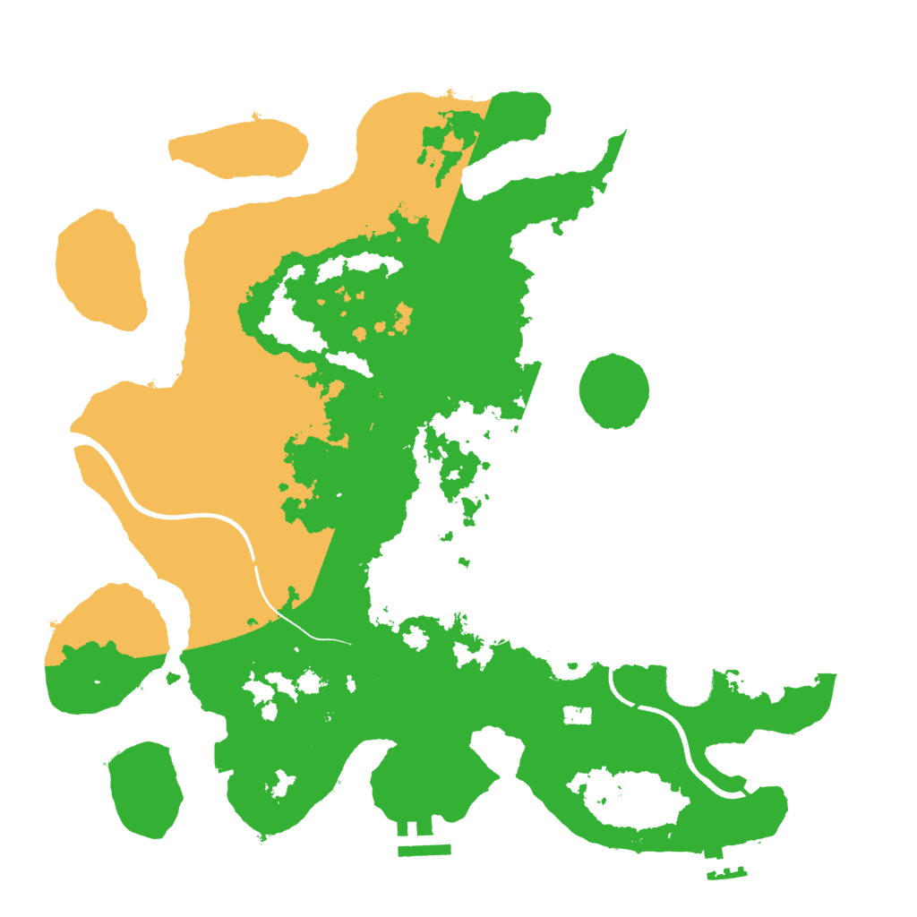 Biome Rust Map: Procedural Map, Size: 3500, Seed: 54353