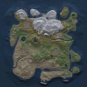 Thumbnail Rust Map: Procedural Map, Size: 3000, Seed: 2004106136, 10 Monuments