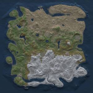 Thumbnail Rust Map: Procedural Map, Size: 4500, Seed: 352062219, 17 Monuments