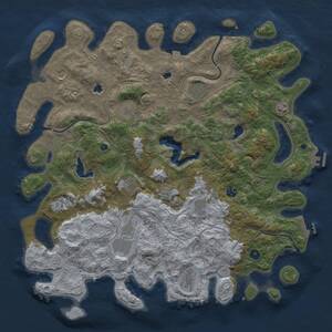 Thumbnail Rust Map: Procedural Map, Size: 4800, Seed: 1095841524, 17 Monuments