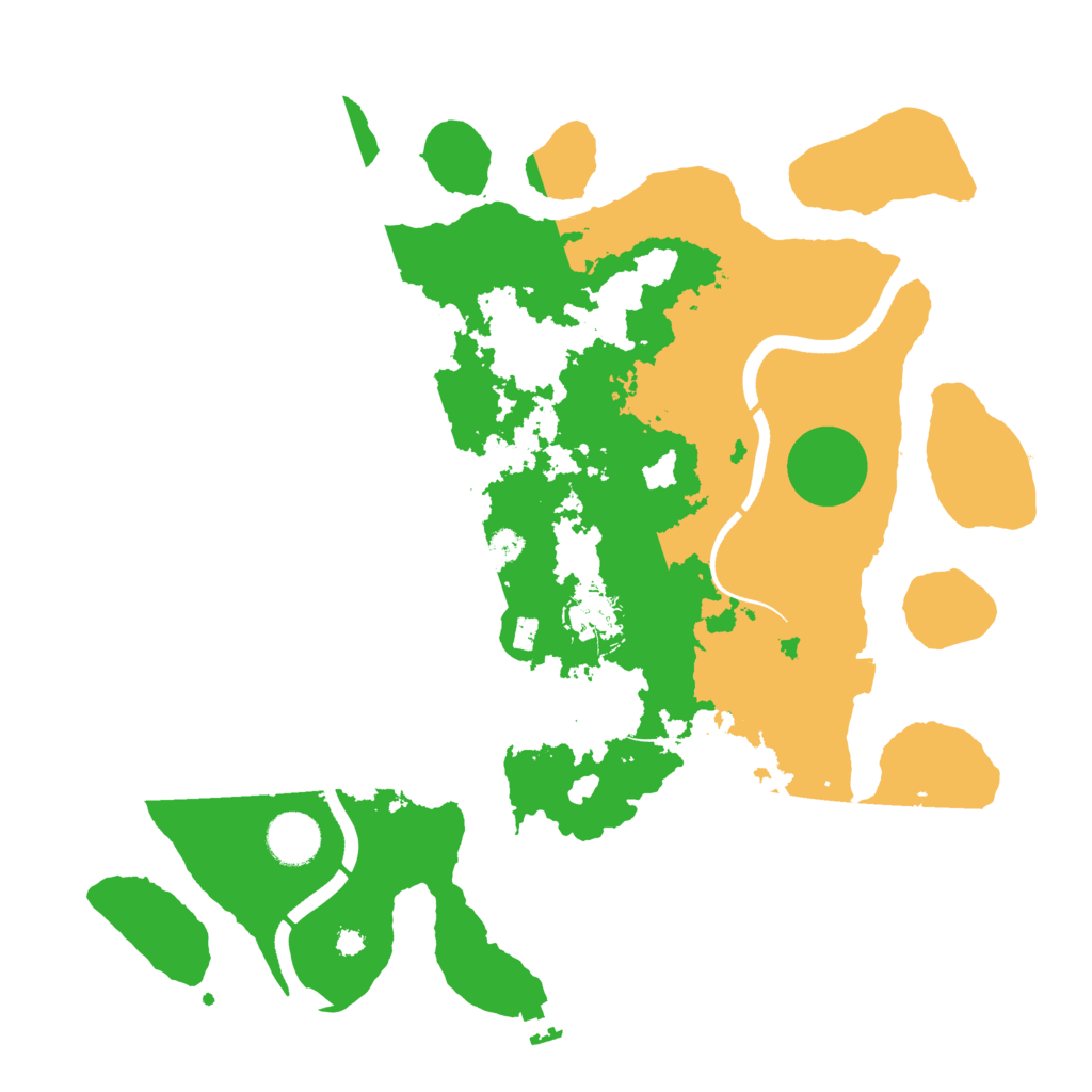 Biome Rust Map: Procedural Map, Size: 3600, Seed: 11724