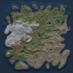 Thumbnail Rust Map: Procedural Map, Size: 4500, Seed: 1901682852, 15 Monuments