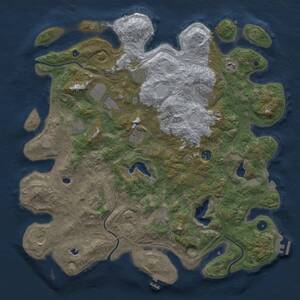 Thumbnail Rust Map: Procedural Map, Size: 4500, Seed: 795861883, 17 Monuments