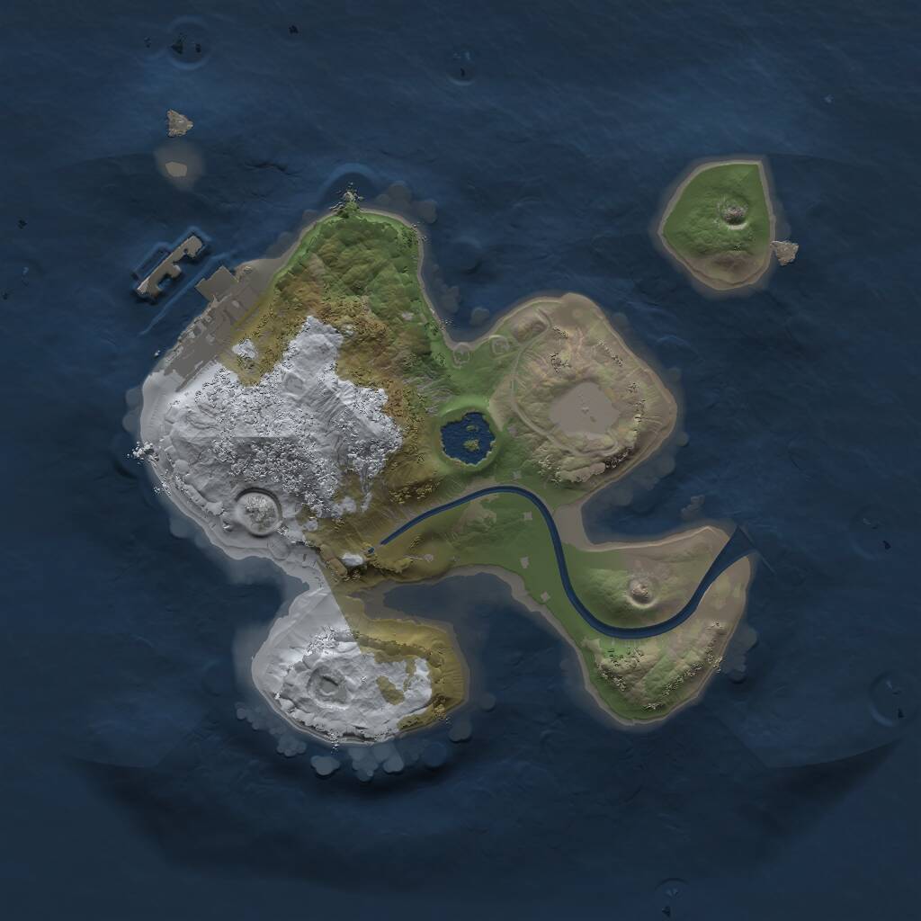 Rust Map: Procedural Map, Size: 1800, Seed: 1540700, 2 Monuments