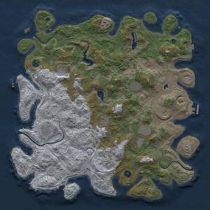 Thumbnail Rust Map: Procedural Map, Size: 4500, Seed: 1366320765, 16 Monuments