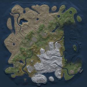 Thumbnail Rust Map: Procedural Map, Size: 4500, Seed: 1854318536, 17 Monuments