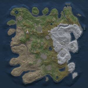 Thumbnail Rust Map: Procedural Map, Size: 3600, Seed: 4065492, 14 Monuments