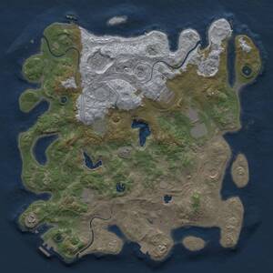 Thumbnail Rust Map: Procedural Map, Size: 4250, Seed: 441133887, 16 Monuments