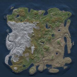 Thumbnail Rust Map: Procedural Map, Size: 4500, Seed: 36062902, 17 Monuments