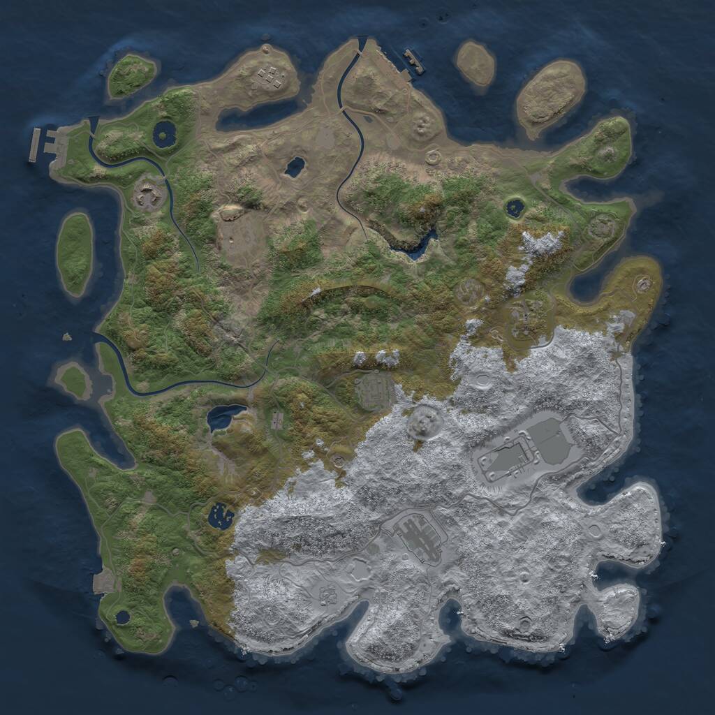 Rust Map: Procedural Map, Size: 4200, Seed: 25051987, 14 Monuments