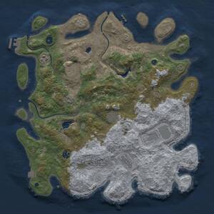 Thumbnail Rust Map: Procedural Map, Size: 4200, Seed: 25051987, 14 Monuments