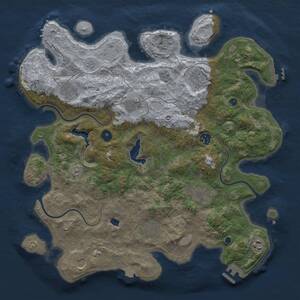 Thumbnail Rust Map: Procedural Map, Size: 4050, Seed: 1549732539, 15 Monuments