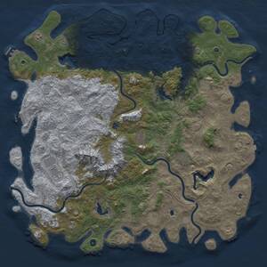 Thumbnail Rust Map: Procedural Map, Size: 6000, Seed: 1380006508, 17 Monuments